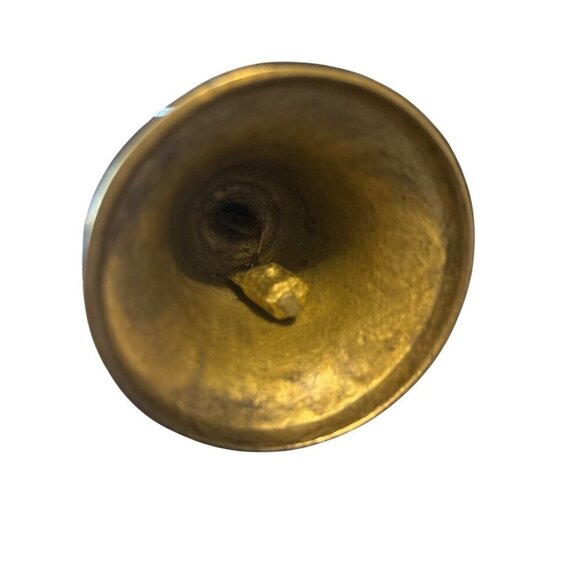 Vintage Figural Brass Bell Emperor Asian Man Shaped Etched - Picture 6 of 6